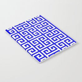 Greek Key (Blue & White Pattern) Notebook