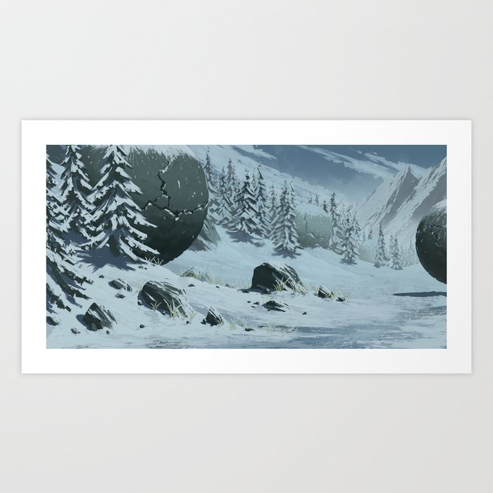 Frozen Lake Art Print