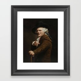 Joseph Ducreux - Self-portrait of the Artist in the Guise of a Mocker Framed Art Print