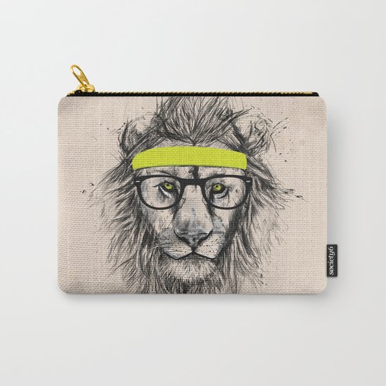 Hipster lion (light version) Carry-All Pouch