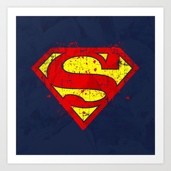 Super Man's Splash Art Print