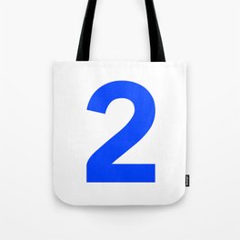 Number 2 (Blue & White) Tote Bag