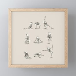 Skeleton Yoga Framed Mini Art Print