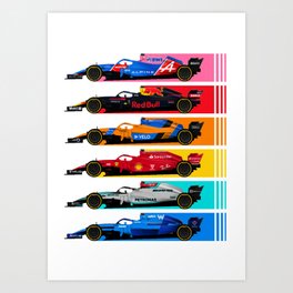 2022 Formula 1 Liveries Art Print