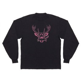 Stag Do - Stag chomping on a beaver Long Sleeve T Shirt