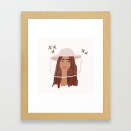 Bee Girl Framed Art Print