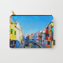 Burano, Italy Carry-All Pouch | Venice, Italian, Boats, Townofburano, Italianisland, Burano, Painting, Canal, Panorama, Italy 