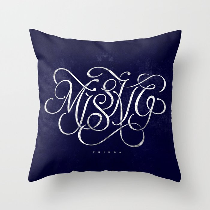 Missing Things Throw Pillow