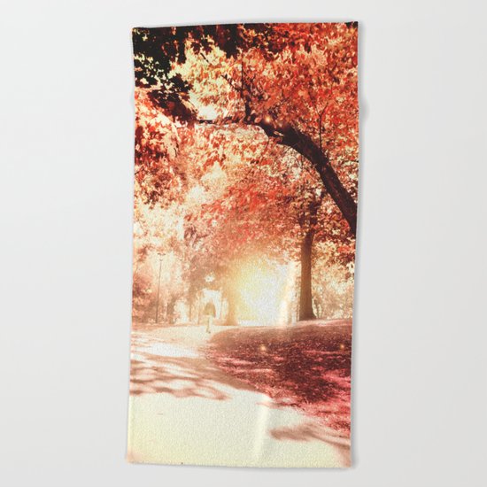 Autumn fall Beach Towel