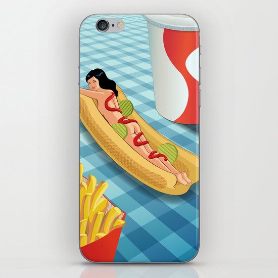 Hot Dog Girl iPhone & iPod Skin