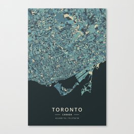 Toronto, Canada - Cream Blue Canvas Print