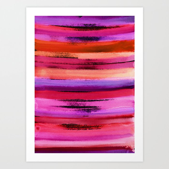 Watercolour Streak Art Print by Amy Sia | Society6