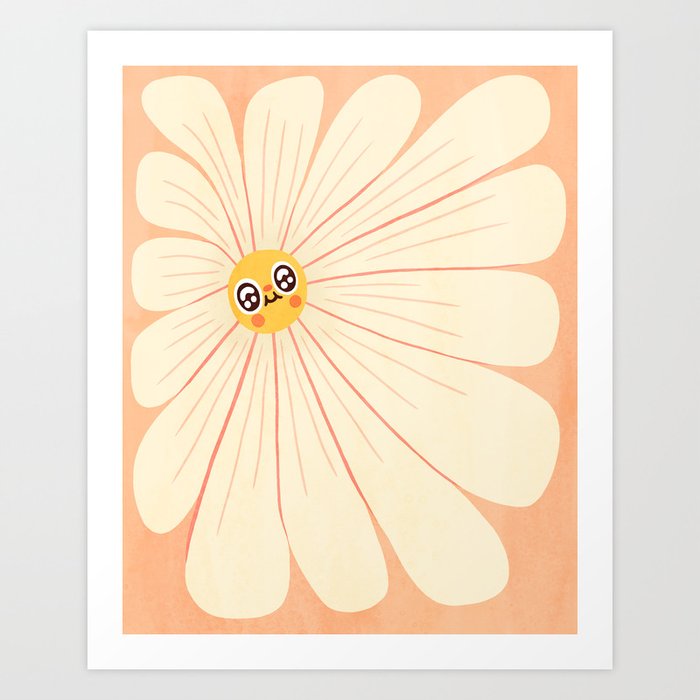 Giant Happy Flower Art Print