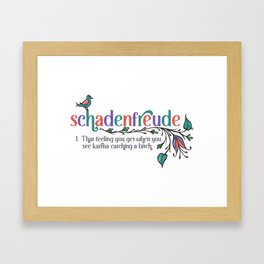 Schadenfreude - German Folk Flowers Framed Art Print