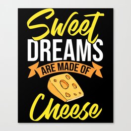Cheese Board Sticks Vegan Funny Puns Canvas Print