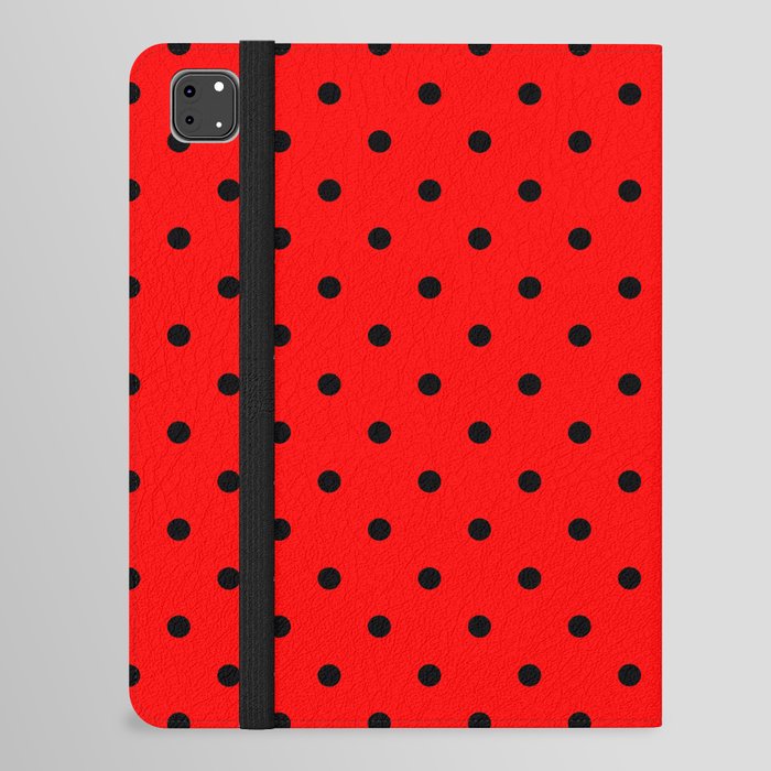 Purely Red - polka 5 iPad Folio Case