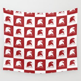 Red and White Nine Eagle Cares Wall Tapestry