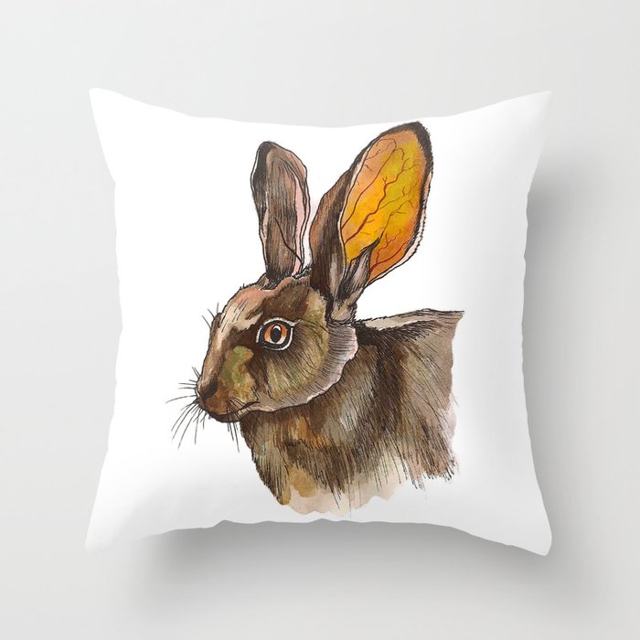 rabbit Throw Pillow