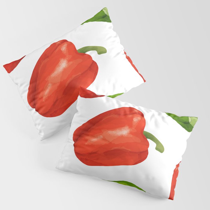 Colorful bell pepper watercolor print pattern Pillow Sham
