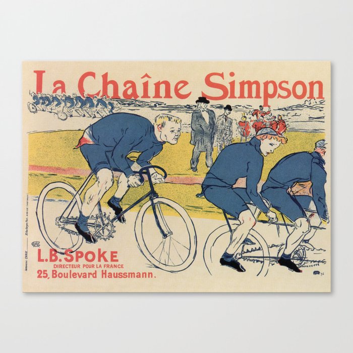  Toulouse-Lautrec vintage cycling ad Canvas Print