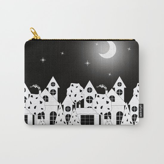 Fabulous houses, trees against the night sky. Carry-All Pouch