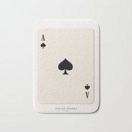 Ace of Spades Playing Card Art Print Trendy Bath Mat