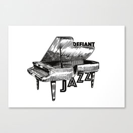 Defiant Jazz Piano Canvas Print