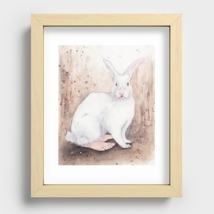 What If...?? Rabbits Had Feet. Recessed Framed Print