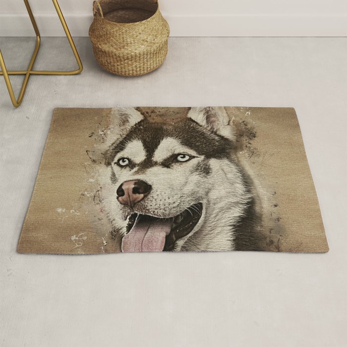 Siberian Husky Rug by Creativemotions Society6