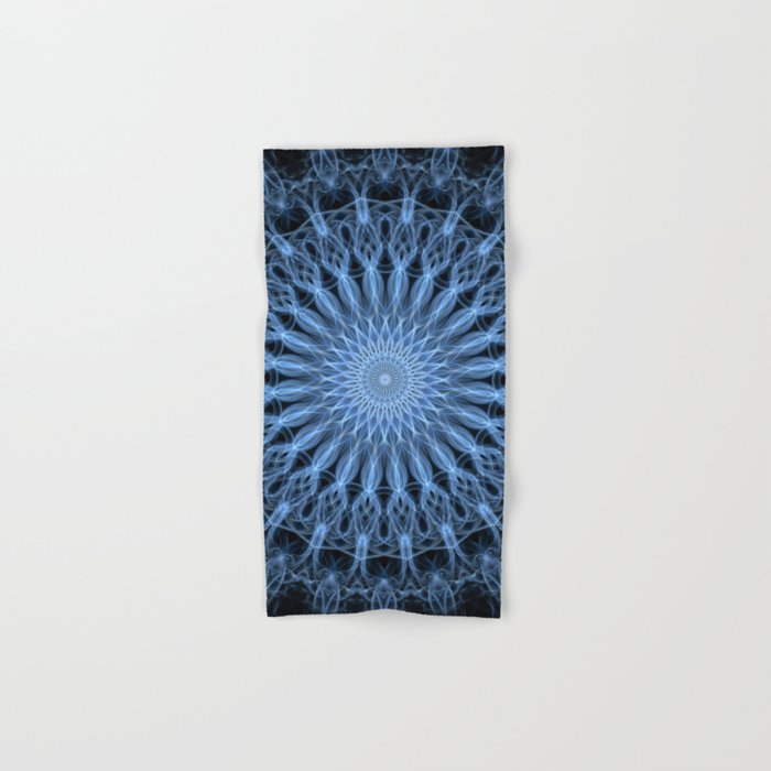 Cold blue mandala Hand & Bath Towel