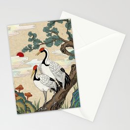 Minhwa: Pine Tree and Cranes B Type Stationery Card