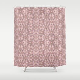 Tile Print- Monochrome Pink Shower Curtain