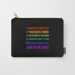 Stand up for science Carry-All Pouch | Moon, Sbw, Earth, Acrylic, Work, Thing, Typography, Digital, Popular, Stencil 