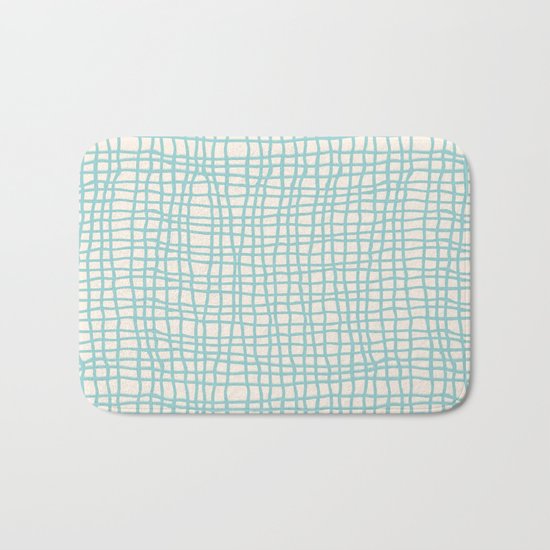 Blue Scribbles Pattern 06 Bath Mat