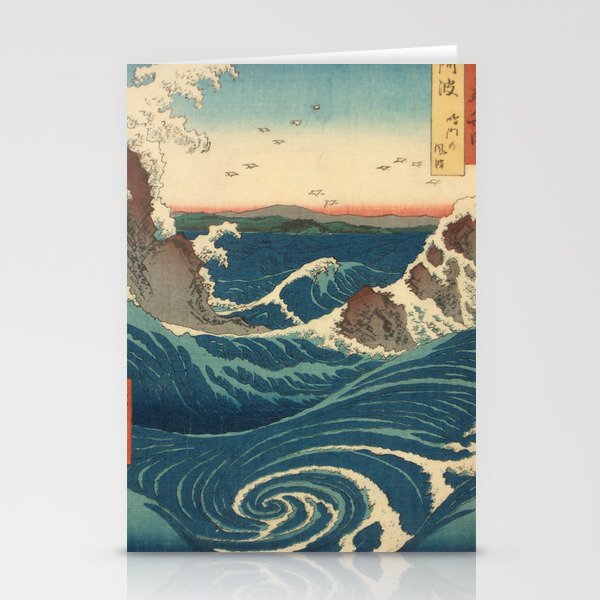 Vintage poster - Japanese Wave Stationery Cards