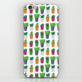 Potted Succulents Pattern iPhone Skin