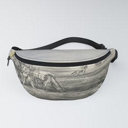 A parley- prepared for an emergency, Vintage Print Fanny Pack