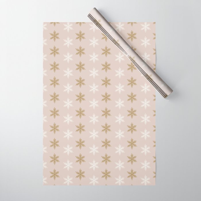 Christmas Snowflake Pink Wrapping Paper Wrapping Paper