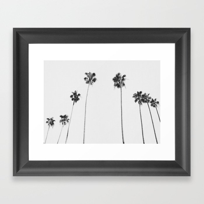 Black & White Palms Framed Art Print