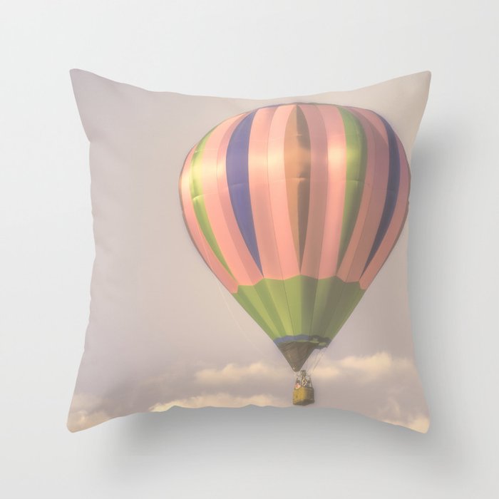 Magical pink balloon Throw Pillow