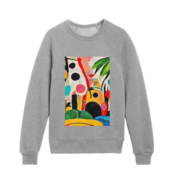 Psychedelic Tropical Landscape Kids Crewneck