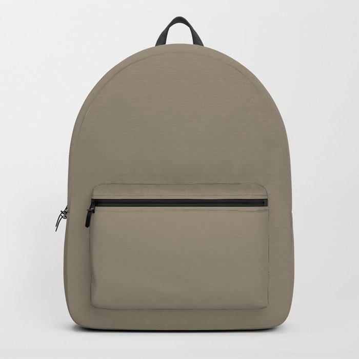 Dark Gray Solid Color Pantone Seneca Rock 17-1107 TCX Shades of Yellow Hues Backpack