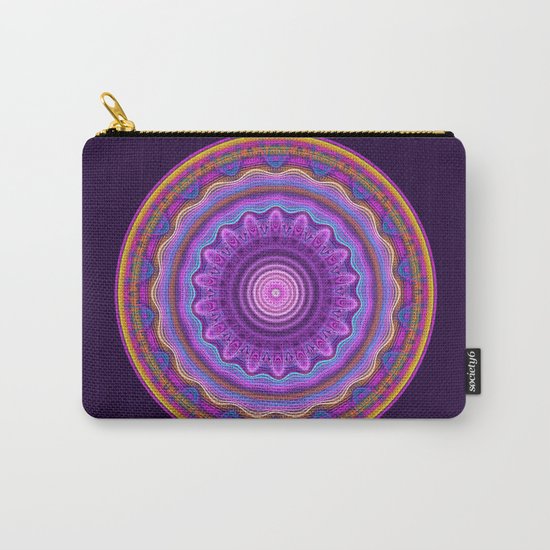 Colourful mandala with waves and tribal patterns Carry-All Pouch