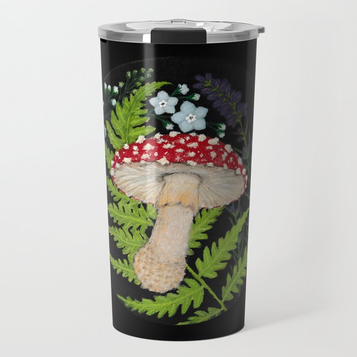 Mushroom, Fern & Flowers Travel Mug