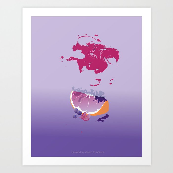 sences tangerine jelly purple Art Print
