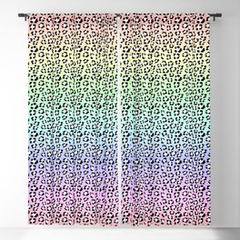 Soft Pastel Rainbow Leopard Spots Leopard Spots Animal Print Blackout Curtain
