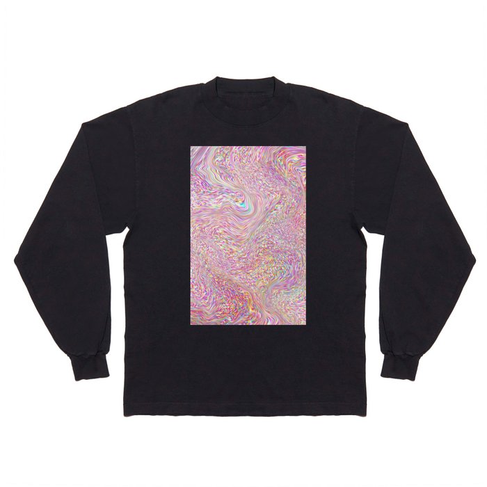 Colourful Abstract Trippy Swirl Pattern Long Sleeve T Shirt