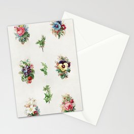 Nine Poetry Pictures with Flowers and Plants Stationery Card