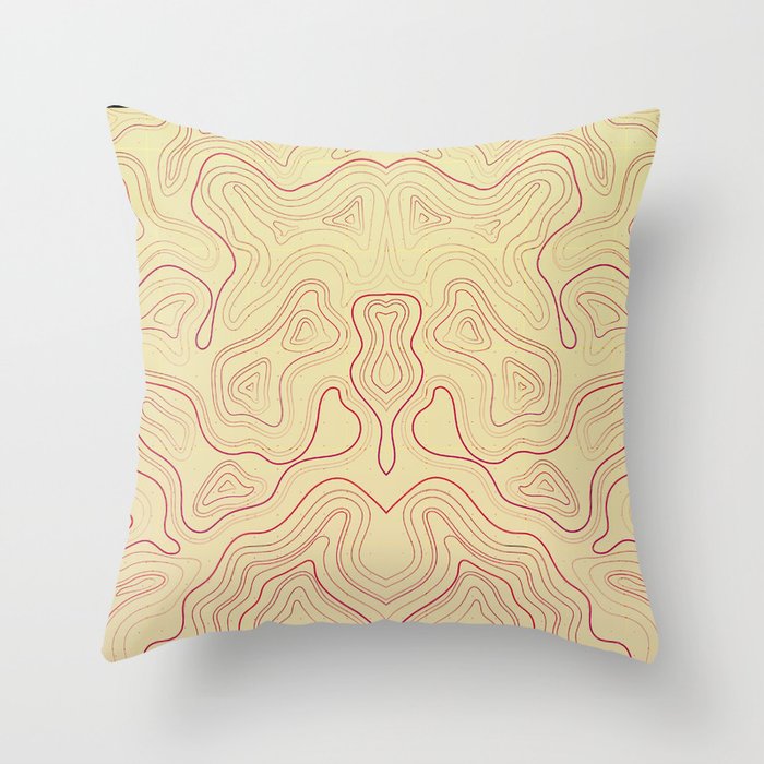 topographic background Throw Pillow