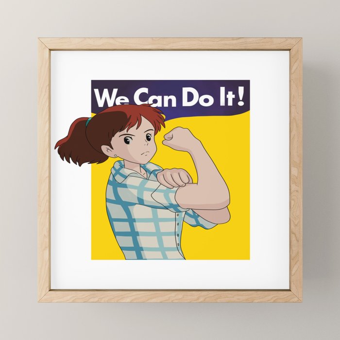 We Can Do It! (PORCO ROSSO) Framed Mini Art Print